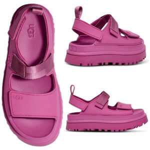 UGG GOLDENGLOW MANGOSTEEN PLATFORM SANDALS SIZE 10